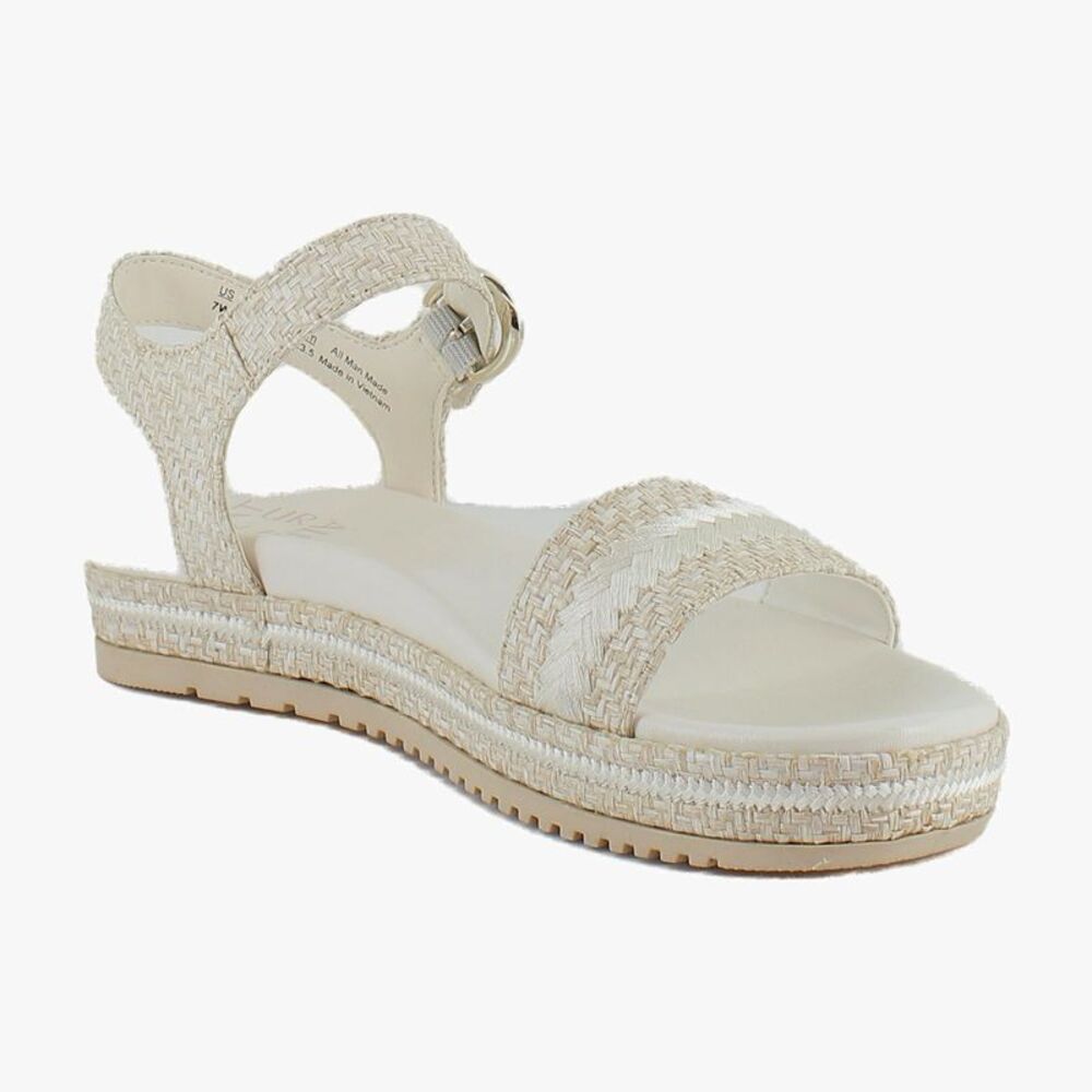 Naturalizer Neila2 Eggshell Beige Raffia (Wide)